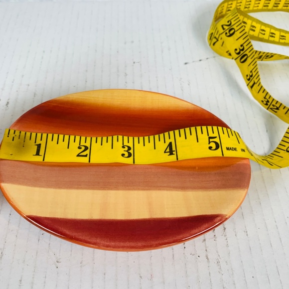 Wamsutta Horizons Hand Painted Bath Accessories Ceramic Soap Dish & Tumbler - Picture 10 of 11